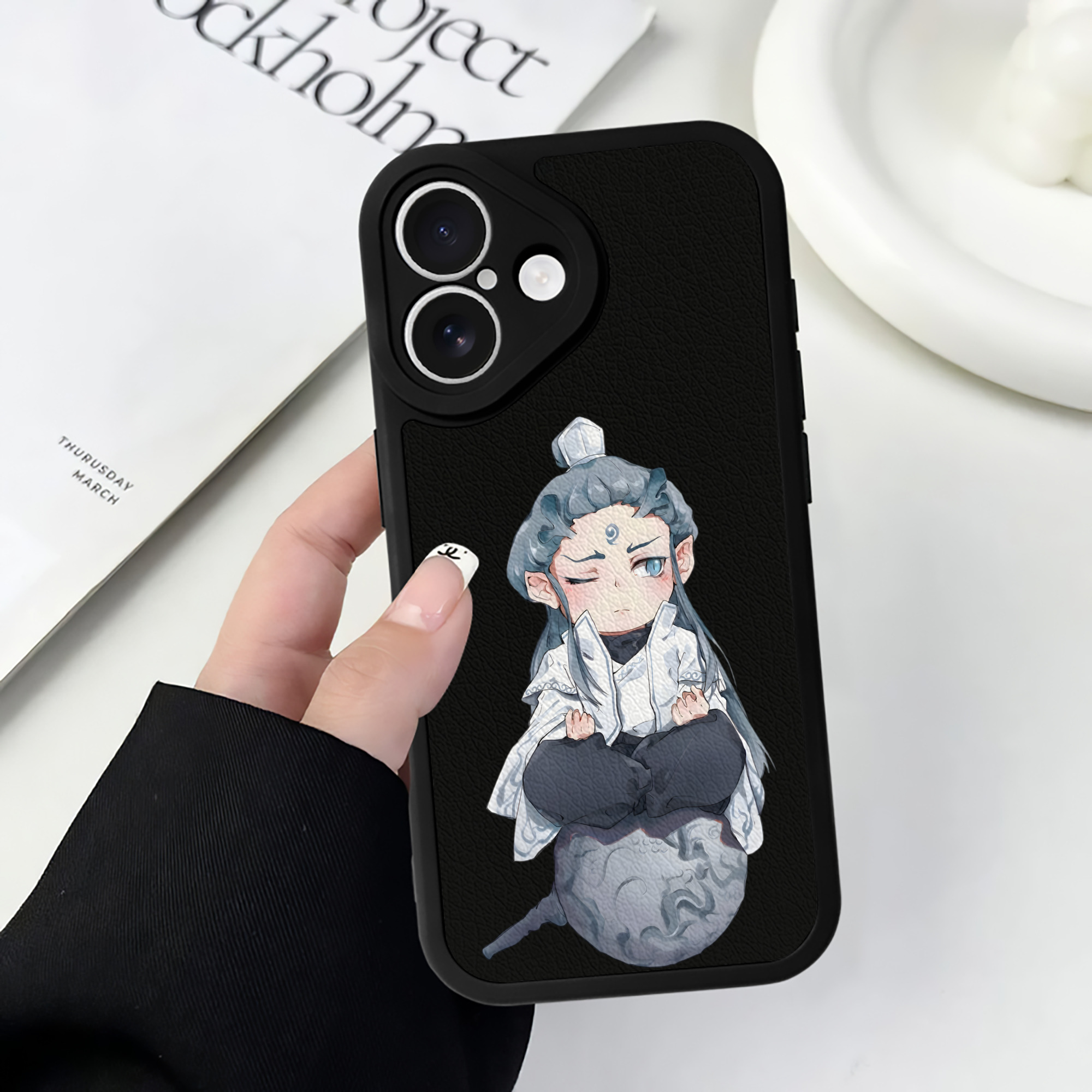 （画像用） Ne Zha 2 ナタ 魔童の大暴れ 【iPhone 16シリーズ対応】シリコンスマホケース（レザー調） 材質：シリコン